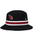 Men's Black Arizona Cardinals Striped Bucket Hat