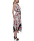 Фото #4 товара Women's Floral Crinkle-Chiffon Midi Dress
