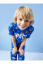 LCW Kids Bisiklet Yaka Baskılı Kısa Kollu Erkek Çocuk Pijama Takımı