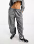 Фото #2 товара ASOS DESIGN brushed parachute trouser in grey co-ord