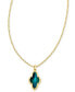 Фото #1 товара Kendra Scott 14k Gold-Plated Stone Medallion 19" Adjustable Pendant Necklace