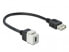 Фото #1 товара Delock 86391 - Flat - Black - White - USB C - USB A - Female - Female