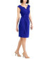 ფოტო #3 პროდუქტის Petite Cap Sleeve Side Tab Dress