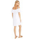 Фото #3 товара Tommy Bahama 299205 Linen Dye Off-The-Shoulder Dress Cover-Up White LG (US 14)