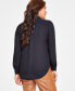 Women's Button-Front Tunic Top, Created for Macy's Черный, S - фото #2