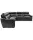 Gabrine 5-Pc. Leather Sectional with 2 Power Headrests, Created for Macy's
