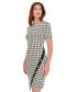 ფოტო #4 პროდუქტის Women's Houndstooth Round-Neck Dress