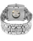 ფოტო #3 პროდუქტის Men's Avenue of Americas Swiss Automatic Silver-Tone Stainless Steel Bracelet Watch 44mm