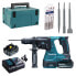 Makita Akku-Kombihammer DHR243RTJ + Hammerbohrer-Set 5tlg. + Meisselset 3 tlg. - фото #1