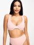 Фото #2 товара ASOS DESIGN Fuller Bust Marina nylon blend smoothing underwire bra in pink