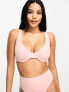 Фото #3 товара ASOS DESIGN Fuller Bust Marina nylon blend smoothing underwire bra in pink