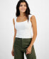 ფოტო #1 პროდუქტის Juniors' Seamless Portrait-Neck Tank