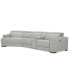 Фото #27 товара Jenneth 4Pc Leather Cuddler Sectional with 2 Power Recliners, Created for Macy's