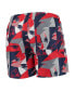 Фото #4 товара Men's Navy and Red New England Patriots Geo Print Swim Trunks