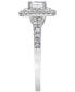 ფოტო #3 პროდუქტის Diamond Emerald-Cut Double Halo Engagement Ring (1 ct. t.w.) in 18k White Gold