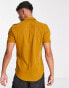 New Look short sleeve muscle fit jersey shirt in tan