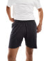 ASOS DESIGN capsule collection rib lounge short in charcoal