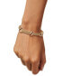 ფოტო #2 პროდუქტის Garnet Crisscross Popcorn Link Cuff Bangle Bracelet (3/8 ct. t.w.) in 14k Gold-Plated Sterling Silver