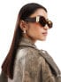 Jeepers Peepers cat eye sunglasses in brown with gold