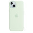 Apple iPhone 15 Plus Silikon Case mit MagSafe"Blassmint iPhone 15 Plus