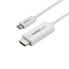 Фото #4 товара StarTech.com 3ft (1m) USB C to HDMI Cable - 4K 60Hz USB Type C to HDMI 2.0 Video Adapter Cable - Thunderbolt 3 Compatible - Laptop to HDMI Monitor/Display - DP 1.2 Alt Mode HBR2 - White - 1 m - USB Type-C - HDMI Type A (Standard) - Male - Male - Straight