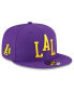 Фото #1 товара Men's Purple Los Angeles Lakers 2023/24 City Edition Alternate 9FIFTY Snapback Adjustable Hat