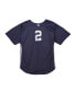 Фото #2 товара Men's Derek Jeter Navy New York Yankees Cooperstown Collection Batting Practice Jersey