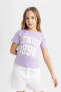 Kız Çocuk T-shirt Lila B5102a8/pr252