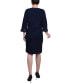 ფოტო #2 პროდუქტის Women's Novelty Knit and Lace Dress, 2 Piece Set