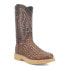 Dingo Death Valley Embroidered Croc Round Toe Cowboy Mens Brown Casual Boots DI