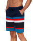 ფოტო #1 პროდუქტის Men's 9" Striped Core Volley Swim Shorts