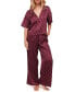 ფოტო #1 პროდუქტის Women's Verica Pajama Top & Pants Set