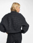 & Other Stories smocked bomber jacket in black