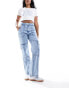 Фото #6 товара Miss Selfridge baggy cargo jean in light wash