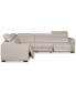 Фото #10 товара Nevio 124" 5-Pc. Fabric "L" Shaped Sectional Sofa, Created for Macy's