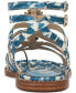 Фото #3 товара Tianna Embellished Strappy Gladiator Flat Sandals