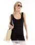 Фото #1 товара 4th & Reckless Tall exclusive crochet knit sleeveless mini dress in black