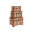 Фото #1 товара Комплект сундуков для дома Home ESPRIT Деревянный Многоцветный Полотно Колониальный 61 x 43 x 42,5 см (3 штуки)