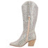 Фото #3 товара Matisse Nashville Rhinestone Pointed Toe Cowboy Womens Silver Casual Boots NASH