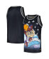 ფოტო #1 პროდუქტის Men's Black Looney Tunes Taz Tearin' Up The Mountain Mesh Tank Top