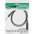 InLine Headphone extension cable 6.3mm Stereo M/F - gold plated - black - 1m