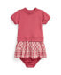 ფოტო #1 პროდუქტის Baby Girls Gingham Terry Sweatshirt Dress