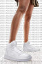 Фото #1 товара Ebernon Mid Triple Leather Unisex Sneaker Hakiki Deri Bilekli Spor Ayakkabı Beyaz