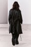 Zw collection long leather coat