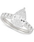 ფოტო #4 პროდუქტის Cubic Zirconia Pear & Round Bridal Set in Sterling Silver