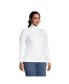 Фото #5 товара Plus Size Lightweight Fitted Long Sleeve Turtleneck Tee