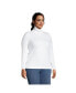 ფოტო #5 პროდუქტის Plus Size Lightweight Fitted Long Sleeve Turtleneck Tee