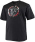 Фото #4 товара Men's Big and Tall Black Atlanta Falcons Color Pop T-shirt