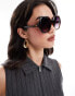 AIRE meteor hexagonal sunglasses in tortoiseshell - фото #1