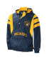 Men's Navy Milwaukee Brewers Impact Hoodie Half-Zip Jacket